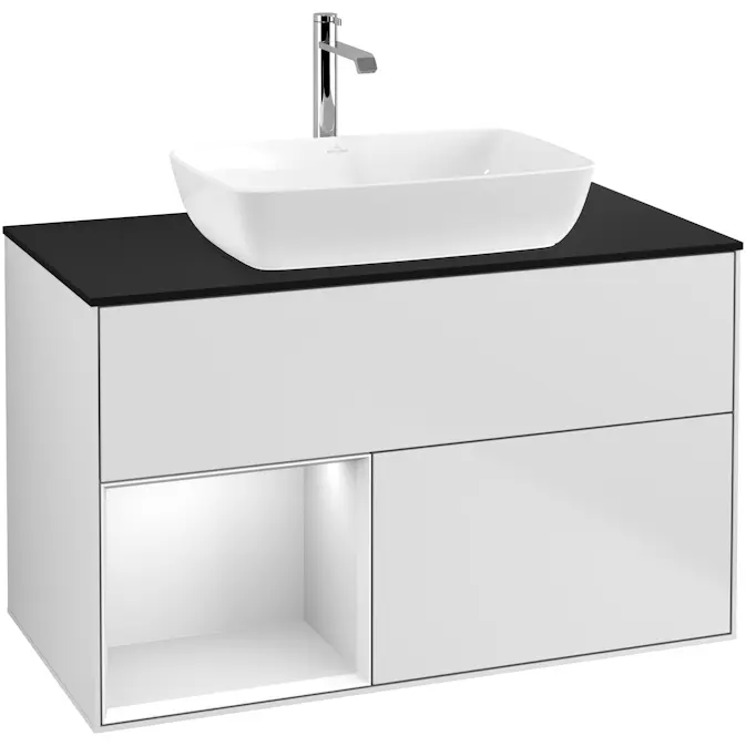 Tvättställsskåp Villeroy & Boch Finion med 2 Lådor Hylla och Bänkskiva för Fristående Tvättställ från Artis & Collaro