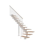 Hovedtrapp Dolle Dubai Eik Hvitoljet 1/4-Sving Classic III