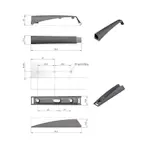 Trykk Åpne Beslag Design K-push Komplett med Demper