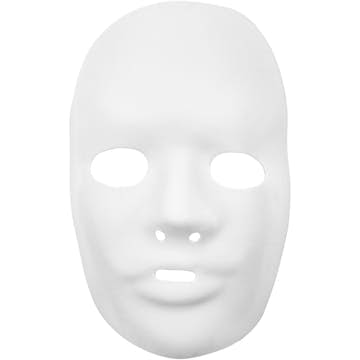 Helmaske Creativ Company Hvit 24x15,5 cm 1 stk