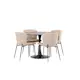 Spisegruppe Venture Home Glade Ø 100 cm med 4 Modesto Stoler