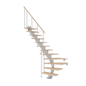 Plassbesparende Trapp Dolle Hamburg Bøk Oljet 1/4-Sving Style6