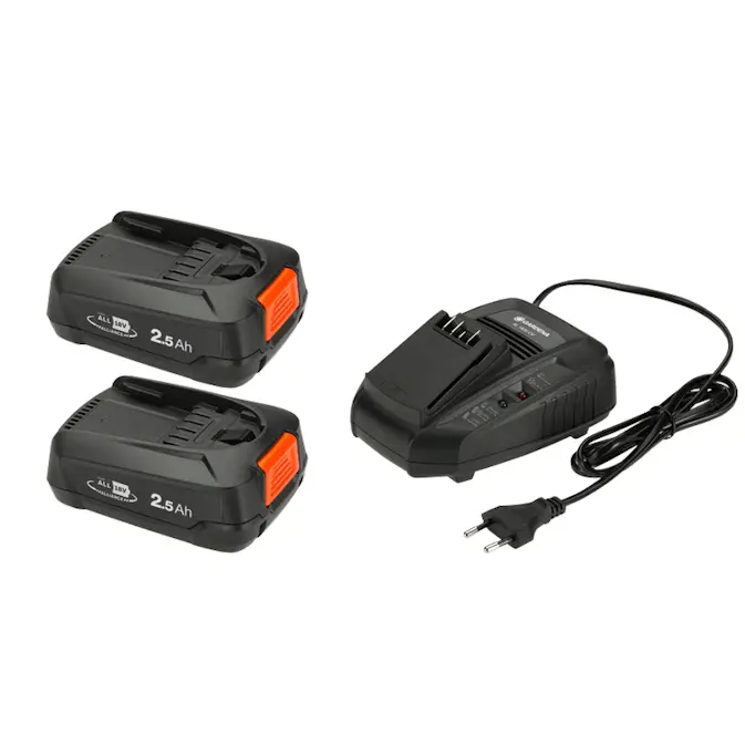 Batteri og hurtigladersett Gardena 18V