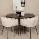 Spisegruppe furniture/fashion Stone med 4 Limhamn Stoler Rundt