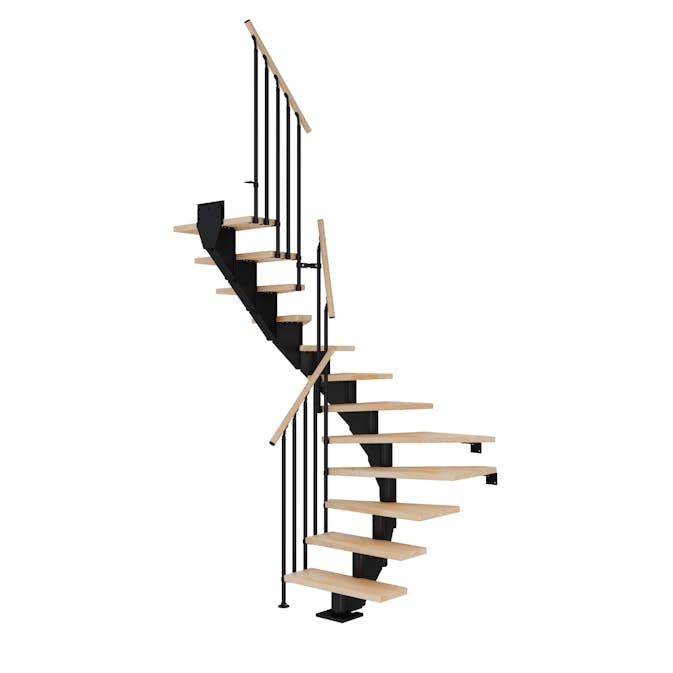 Plassbesparende Trapp Dolle Hamburg Bøk Oljet 1/2-Sving Classic III