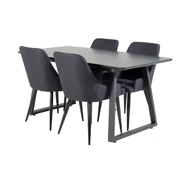 Spisegruppe Venture Home Ina med 4 Plake Stoler