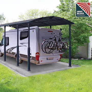Carport Canopia av Palram Alpine i metall for bobiler 3,6x11 m