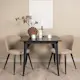 Spisegruppe Venture Home Tempe med 2 Velvet Stitches Stoler