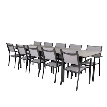 Spisegruppe Venture Home Lova 224/324 med 10 Copacabana Lenestoler