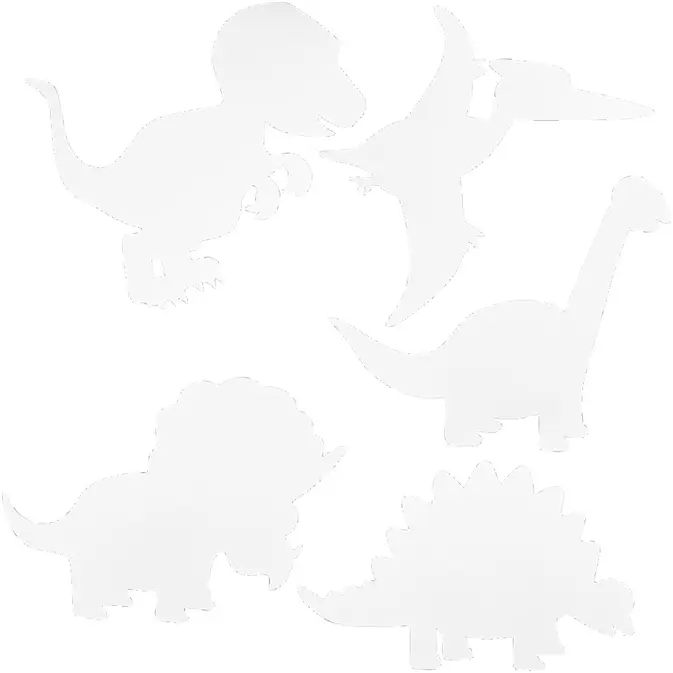 Kartong Creativ Company Dinosaurer Hvit 16 stk/1 Pk