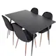 Spisegruppe Venture Home Silvia med Innleggsplate og 4 Pobbie Stoler