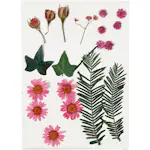 Tørkede Creativ Company Blomster og Blader Lysrød 19 Mix/1 Pk