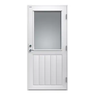 Ytterdør Diplomat GLASS12 Hvit Klart Glass