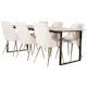 Spisegruppe Venture Home Cirebon med 6 Velvet Deluxe Stoler