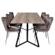 Spisegruppe furniture/fashion Madde med 6 Limhamn Light Stoler