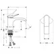 Servantbatteri Hansgrohe Vivenis 80 Waterfall