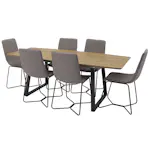 Spisegruppe Venture Home Ina med 4 Xtra Stoler Polyester