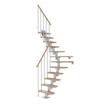 Plassbesparende Trapp Dolle Dublin Eik 1/4-Sving Classic II