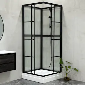 Dusjkabinett Bathlife Betrakta 90x90 Rett R/W Klarglass