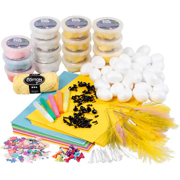 Materiellsett Creativ Company klassesett til Kyllinger med Silk Clay 1 Sett