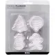 Utstikkerformer Creativ Company med Preg Hvit Juletre Snømann Pepperkakemann Kule - 5 cm 4 stk / 1 Pk