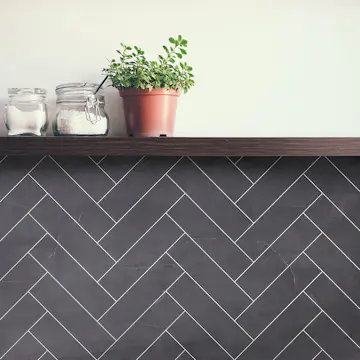 Väggskiva BerryAlloc Kitchen Wall Svart Kalk Fiskben