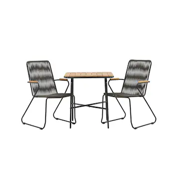 Cafégruppe Venture Home Holmbeck Bord med 2 Bois Stoler