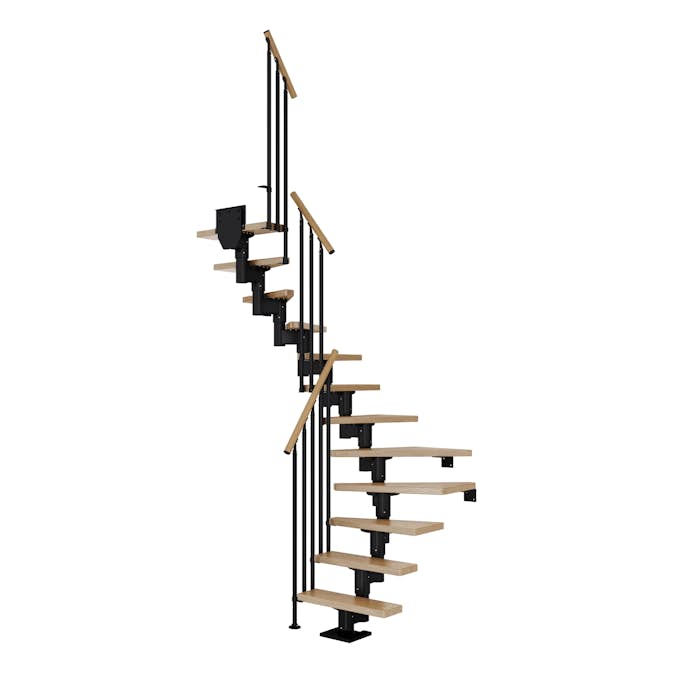 Plassbesparende Trapp Dolle Dublin Eik 1/2-Sving Classic III