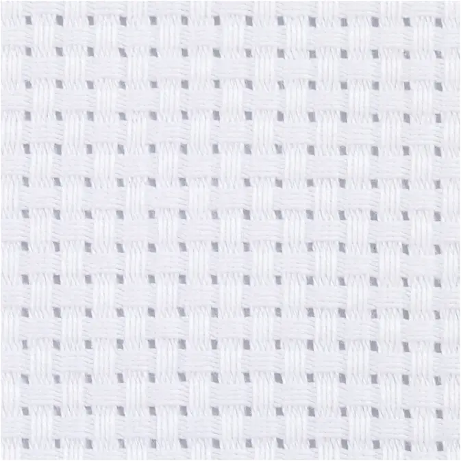 Broderistoff Creativ Company Aida 150 cm 35 ruter pr 10 cm 3 m/1 stk hvit