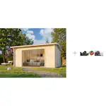 Hagestue Palmako Ines 13,7 m2 med Papp, Spiker og SBS Takbelegg