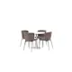 Spisegruppe Venture Home Hamden Ø80 cm med 4 Modesto Stoler