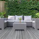 Terrassebord Kirkedal Heimdal Kompositt Black/Grey