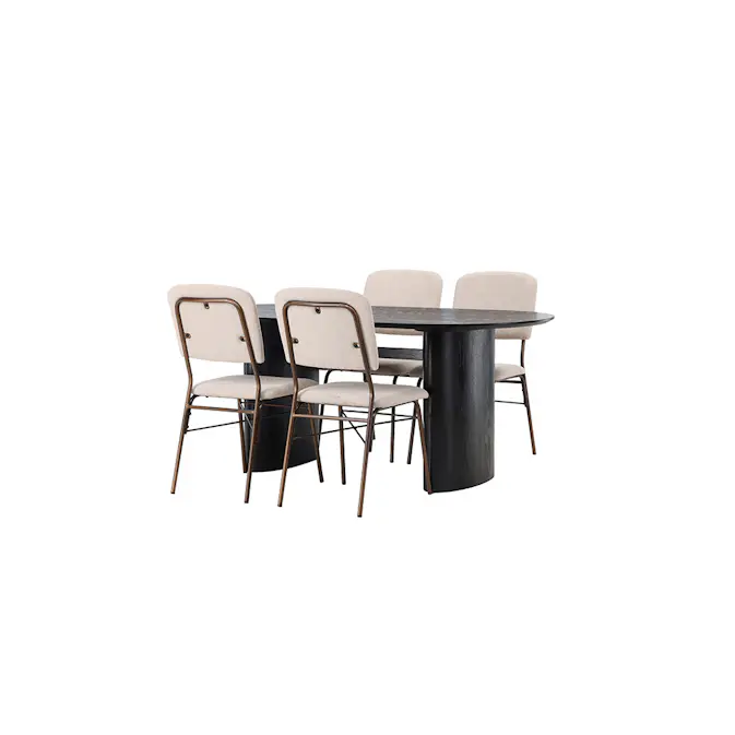 Spisegruppe Venture Home Isolde med 4 stk Seda Stoler