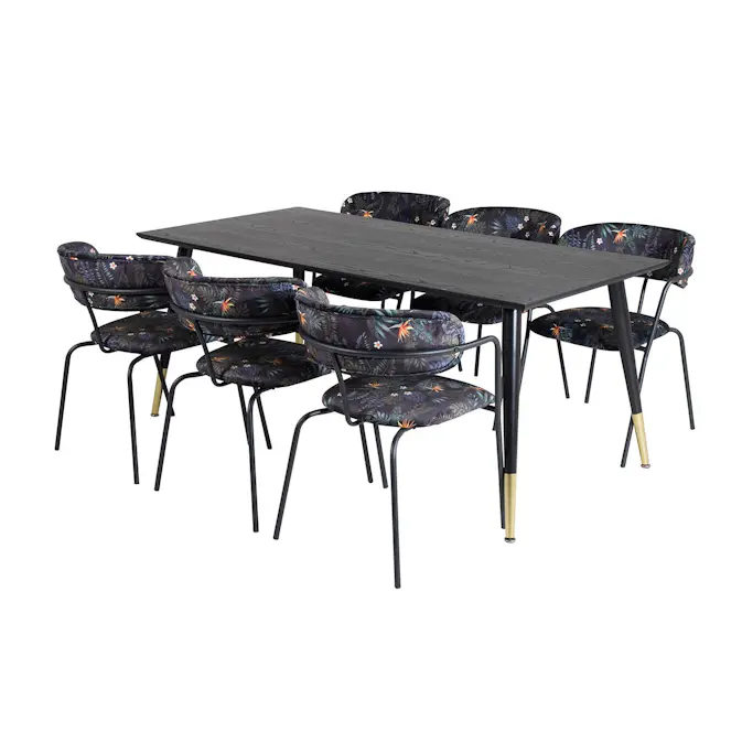 Spisegruppe Venture Home Disa med 6 Aris Stoler Polyester