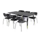Spisegruppe Venture Home Disa med 6 Aris Stoler Polyester