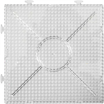 Perleplate Creativ Company Transparent Stor Samlekvadrat Kvadrat Str 15x15 cm 2 Stk/1 Pk