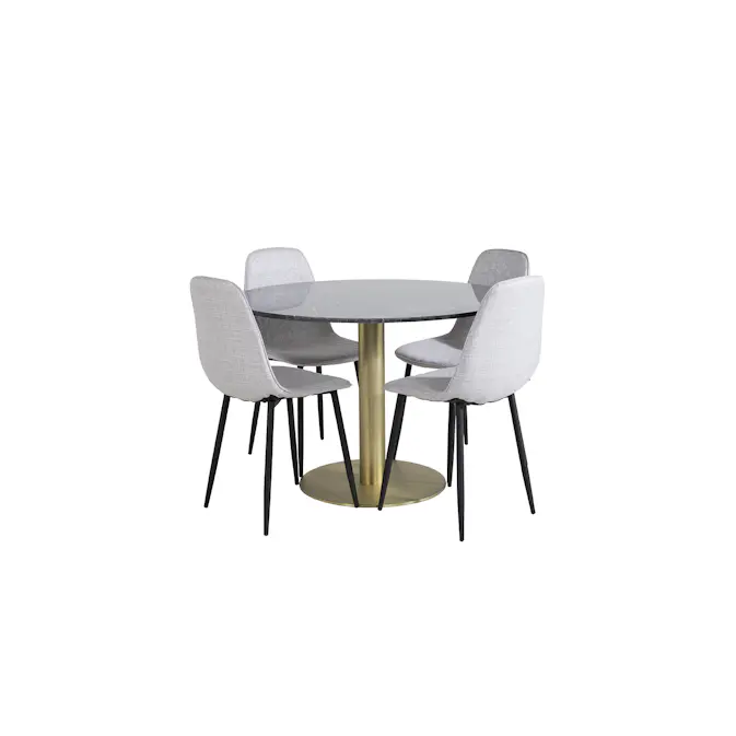 Spisegruppe Venture Home Estelle med 4 Phoi Stoler Polyester