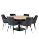 Spisegruppe Venture Home Cirebon med 6stk Comfort Stoler