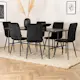 Spisegruppe Venture Home Chicago med 6 Walerina Stoler Fløyel