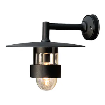 Vegglampe Gnosjö Konstsmide Freja Ned E27 Sort