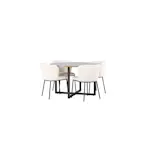 Spisegruppe Venture Home Durango Ø120 cm med 4 stk Edina Stoler