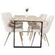 Spisegruppe Venture Home Cirebon med 6 Velvet Deluxe Stoler