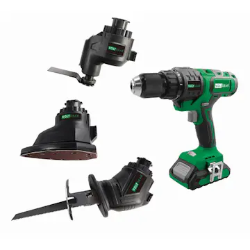 4-I-1 Verktøy Voltgear Plus 20V Med 2Ah Batteri og Lader