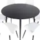 Spisegruppe Venture Home Dipp Ø115 cm med 6 Polar Stoler