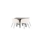Spisegruppe Venture Home Kaseidon Ø100 cm med 4 stk Berit Stoler