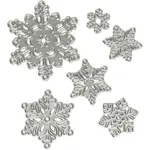 Skjæresjablong Creativ Company Snøkrystaller Dia 2-6 cm 1 stk