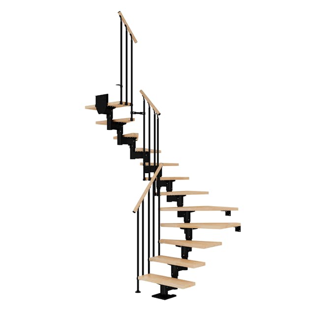 Plassbesparende Trapp Dolle Cork Bøk 1/2-Sving Classic III