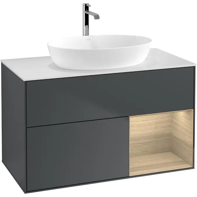 Tvättställsskåp Villeroy & Boch Finion med 2 Lådor Hylla och Bänkskiva för Fristående Tvättställ från Artis & Collaro
