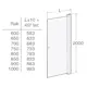 Duschdörr Contura Shower Space Rak SPNF med Knopp
