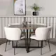 Spisegruppe Venture Home Durango Ø120 cm med 4 stk Edina Stoler